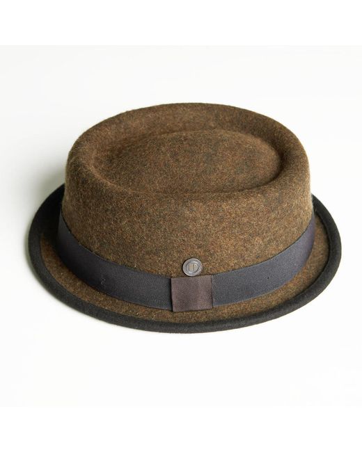 Dasmarca Hats Green Tony Cordova Felt Skimpy Brim Short Brim Rude Boy Mod Style Porkpie Hat for men