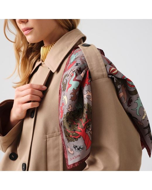 Iodes Pink Human Factor Shadow Foulard