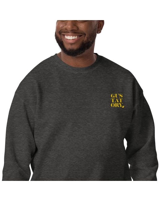 Anchor and Crew Gray Heather Gustatory Coffee Over Bills Cotton Blend Embroidered Sweatshirt for men