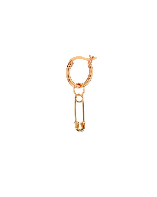 True Rocks Metallic 18Kt Plated Safety Pin Stud Earring