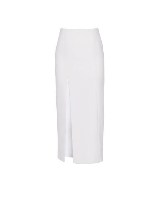 Nomi Fame White Noara Skirt With A Slit