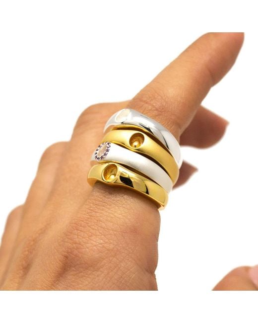 NASI SILVER White Rebirth Ring- Amethyst