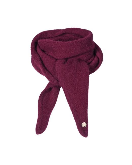 tirillm Purple Oxblood Cashmere Neck Scarf
