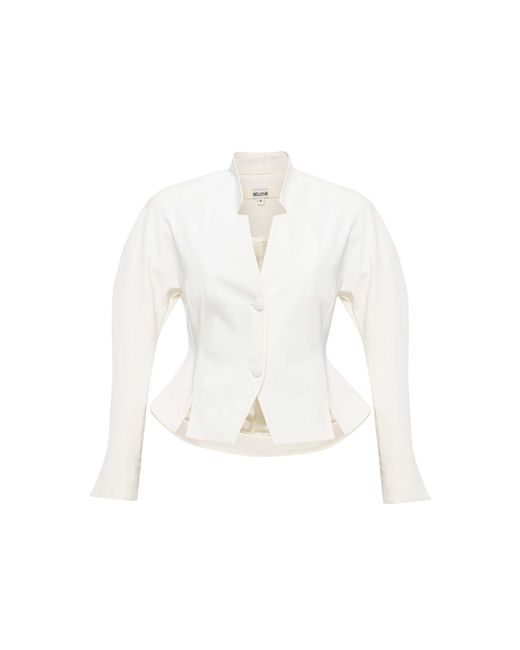 Sélone White Elen Sculpt Blazer Cream
