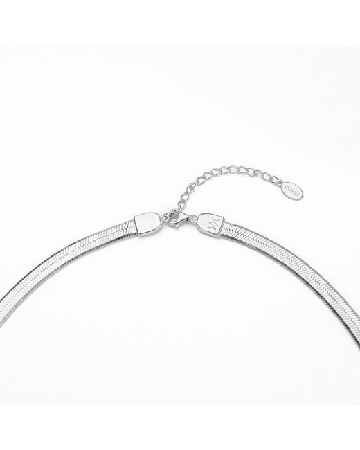 Cote Cache Metallic Ouroboros Snake Chain Necklace