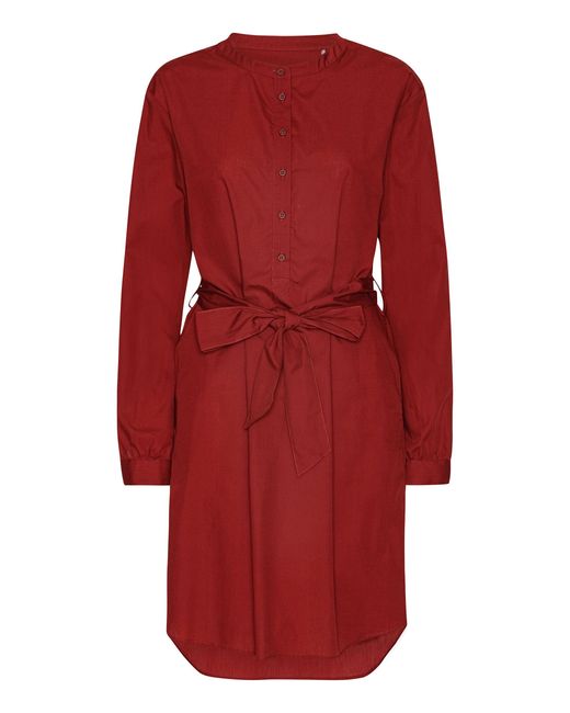 GROBUND Red The Maalia Shirt Dress