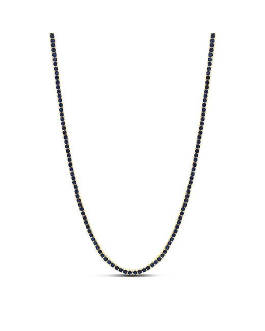 SHYMI Metallic Classic Sapphire Two Mm Tennis Necklace