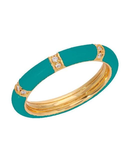 Leeada Jewelry Blue Lamill Stacking Ring