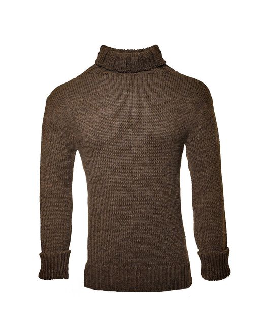 Arthur Beale Brown Neutrals Oiled Wool Beerenberg Pullover for men