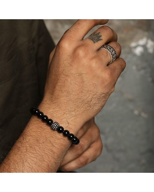 The Jewelz White Nexus Curb Band Ring for men