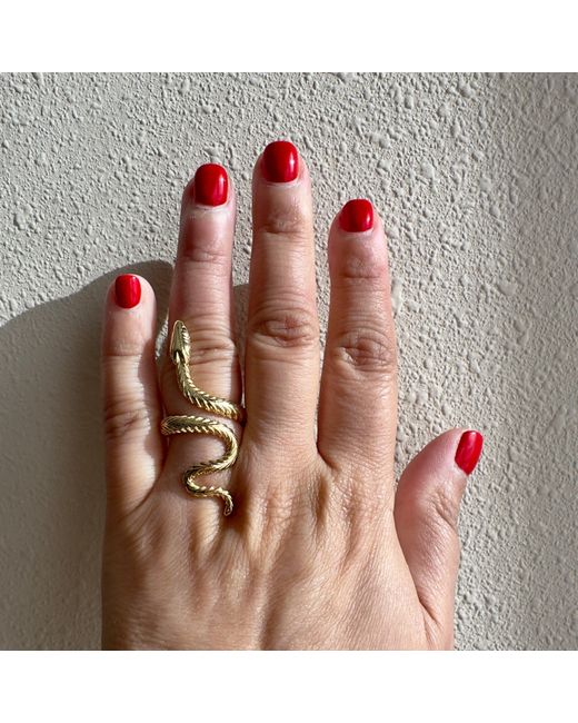 Jagged Halo Jewelry Metallic Serpent Ring