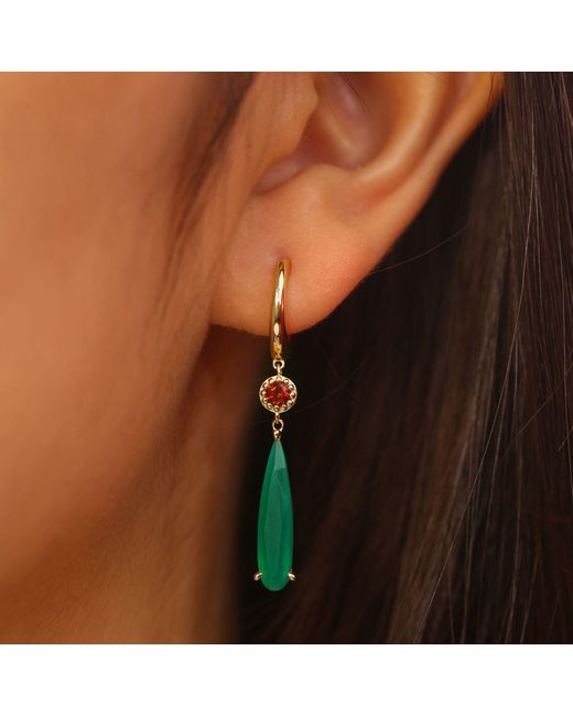 Azura Jewelry New York Green Howl's Moving Castle Earrings Vermeil