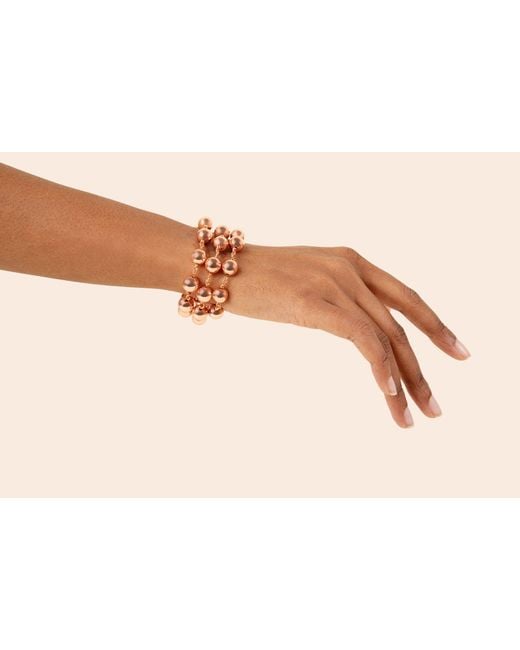 Rejected Hearts Club Orange Hematite Socialite Beaded Bracelet With Magnetic Clasp
