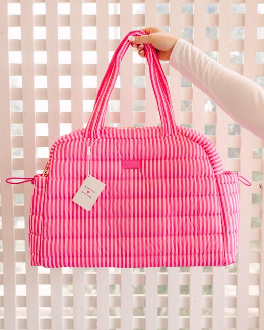 augustnoa Pink Jenna Palek Weekender Duffle