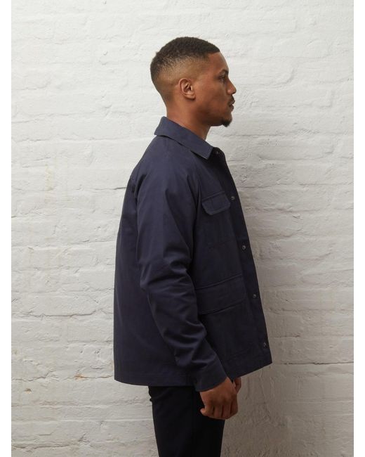 Guards London Blue Jacob Modern Field Overshirt for men