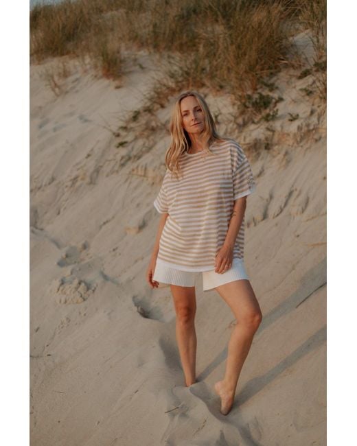 SALANIDA White Terra Ribbed Shorts