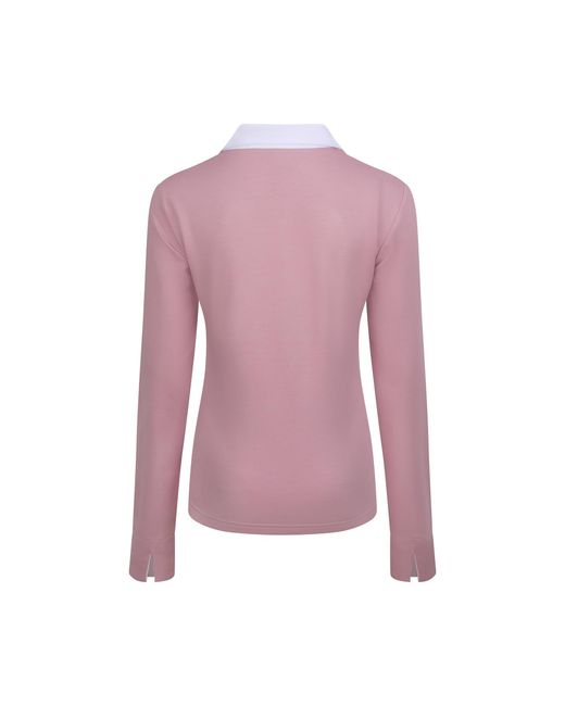 Gunda Hafner Ltd Pink Light Cotton Jersey Polo Shirt