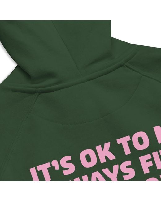 Anchor and Crew Green Bottle Five It's Ok Editions Organic Cotton Hoodie for men