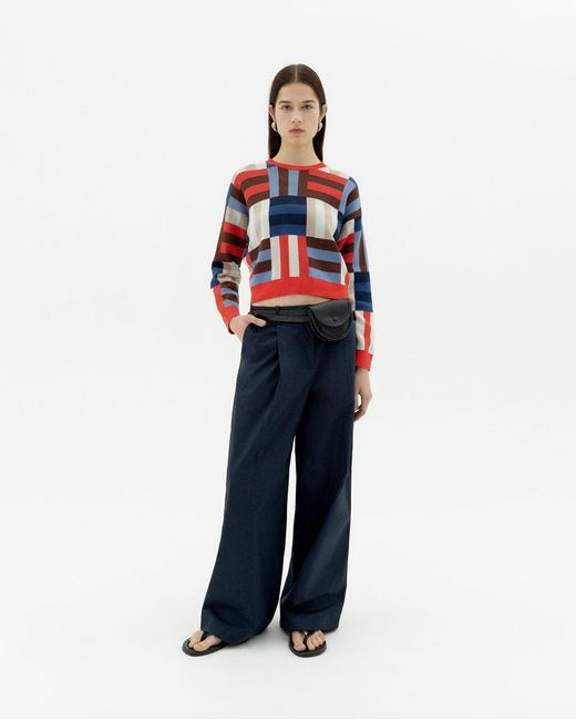 Thinking Mu Red Philis Knitted Sweater