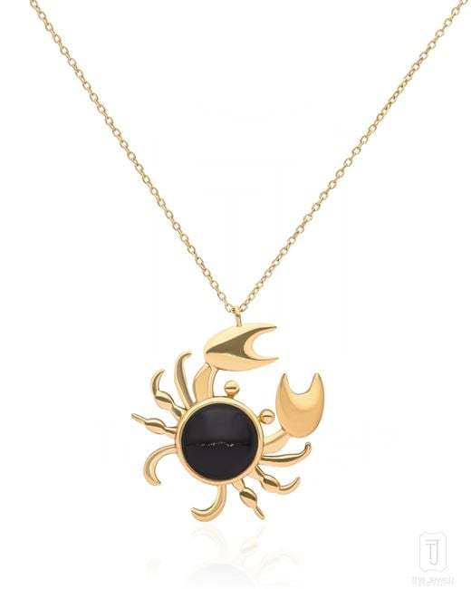 The Jewelz Metallic Onyxpinch Crab Necklace