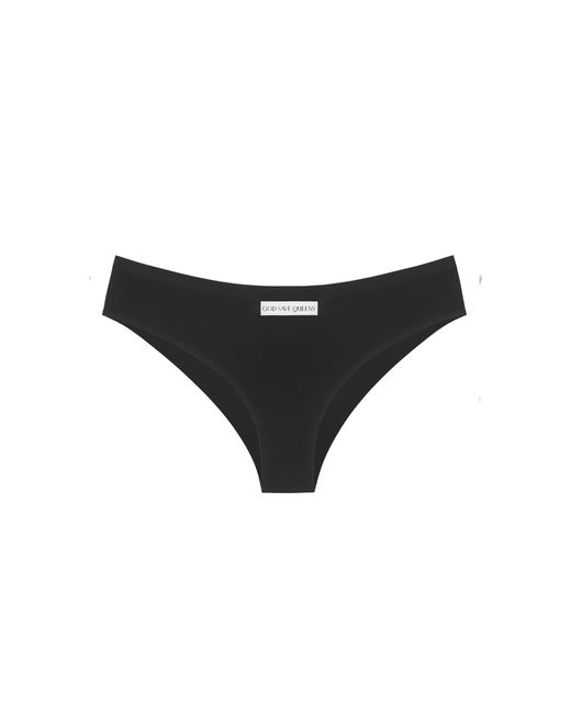 GOD SAVES QUEENS Black Second Skin Brief