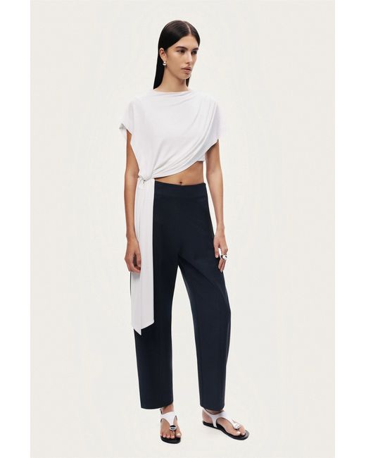 Nocturne Black Tailored Straight-Leg Pants