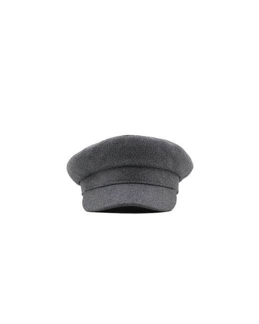 Chanel Joan Elkayam Gray Wool Baker Boy Hat