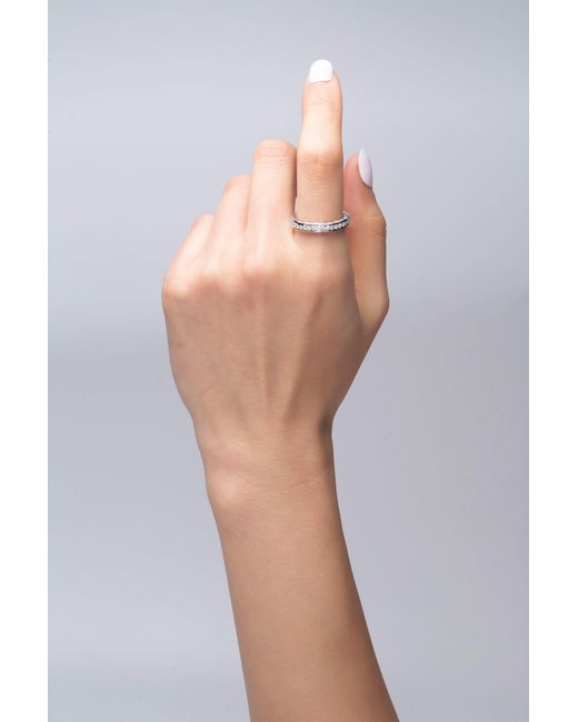 Classicharms Gray Sophie Molten Eternity Stackable Ring