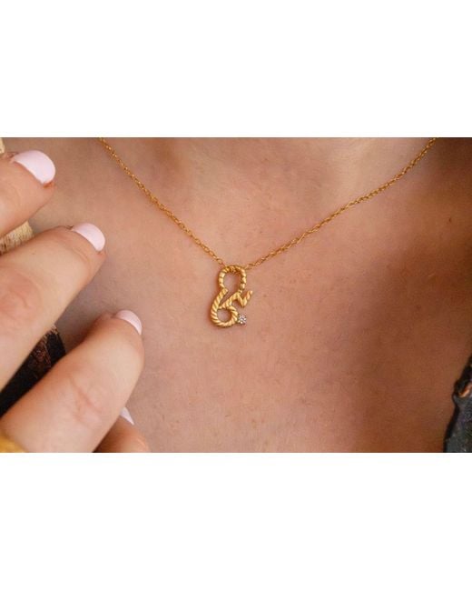 Claire Hill Designs Metallic Brave Shorthand Charm Necklace