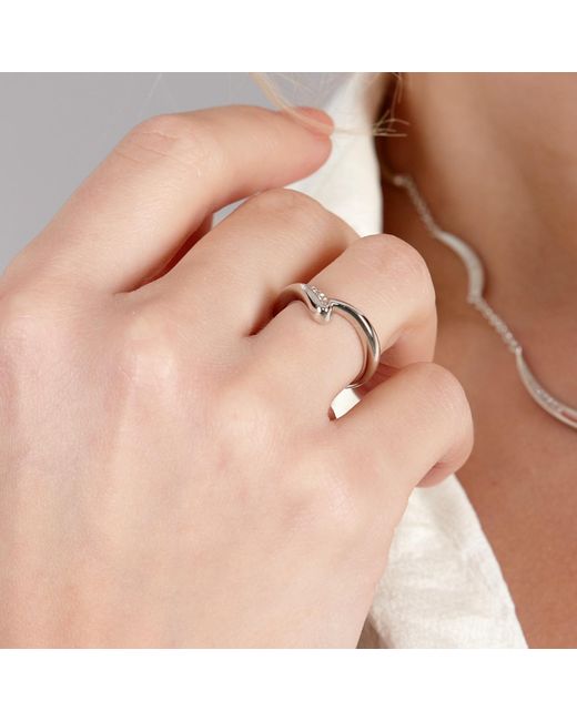 Lucy Quartermaine Metallic Solid Sterling Skinny Drip Ring