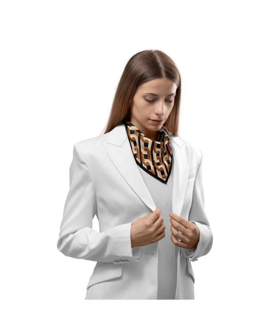 Le Parmentier Black Chain Motif Bandana Silk Scarf