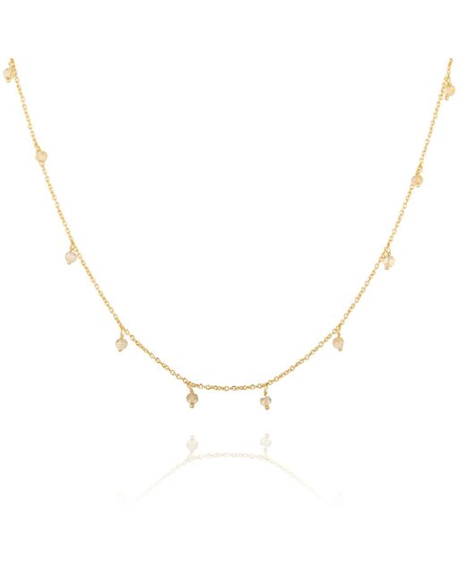 Coco & Kinney Metallic November Birthstone Necklace- Citrine