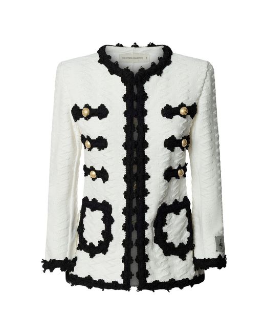 The Extreme Collection Black Monochrome Structured Knit Jacket