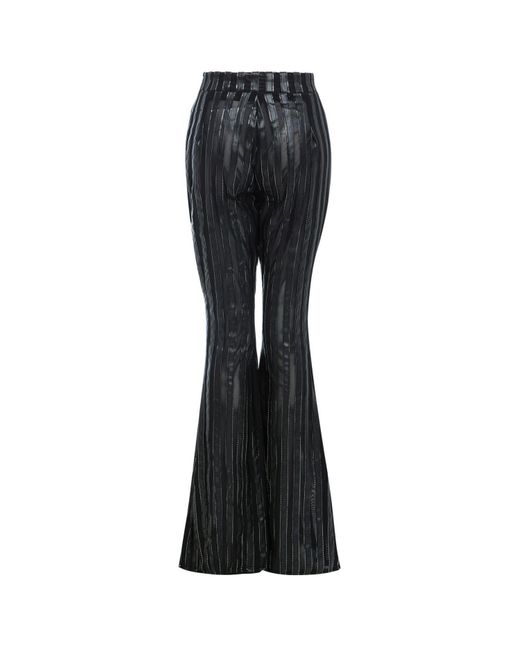 Sarvin Black Sly High Waisted Wide Leg Trousers