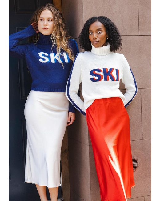 Ellsworth & Ivey White Jade Turtleneck Sweater