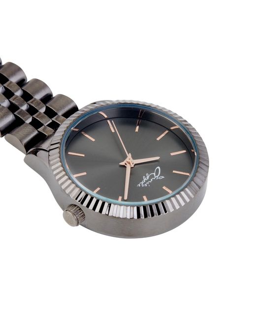 Bermuda Watch Company Gray Annie Apple Callista Rose/Gunmetal Link Nurse Fob Watch