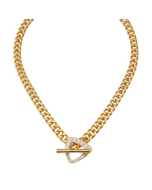 Native Gem Metallic Triomphe Necklace- 14K Plate