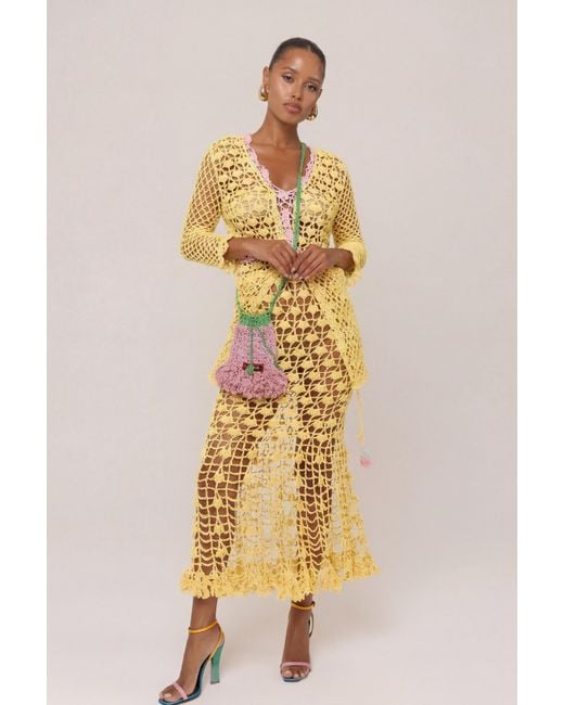 Andreeva Yellow California Handmade Crochet Shirt