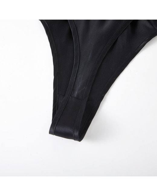 Soft Strokes Silk Black Set Of Two Pure Mulberry Silk T-String Pantie