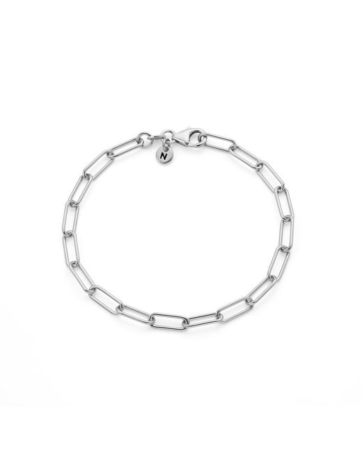 Nellou Jewellery Metallic Paperclip Bracelet Sterling