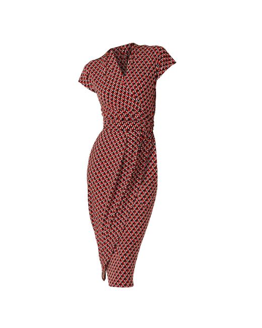 SACHA DRAKE Red Arrow Fitted Dress