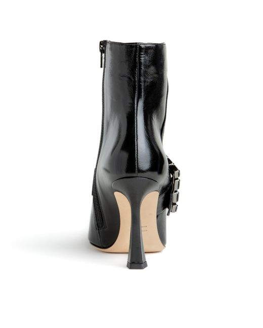 Beautiisoles by Robyn Shreiber Made in Italy Black Tammi Patent Leather Comfortable Ankle Bootie Valentine Evening Party