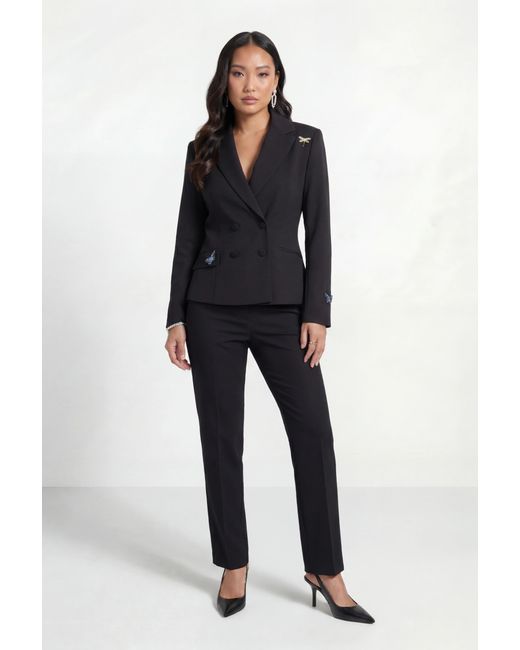 The Gt Atelier Blue Butterfly Embellished Blazer