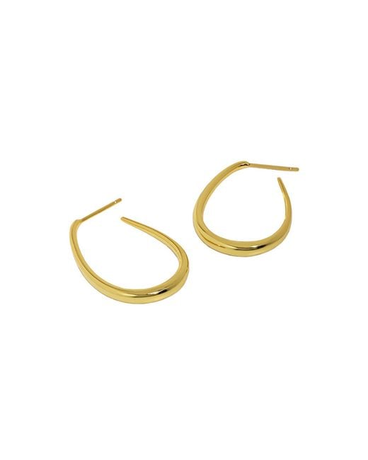 Janus Edinburgh Metallic Vermeil Sterling Shiel Hoop Earrings