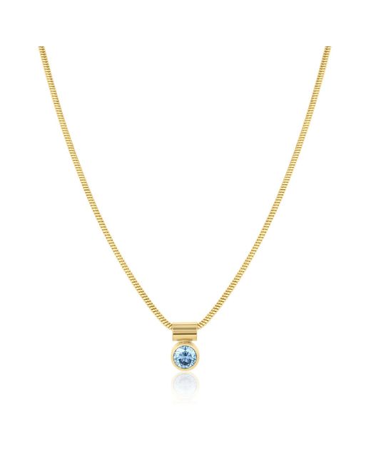 SET & STONES Metallic Ellie Birthstone Necklace- March
