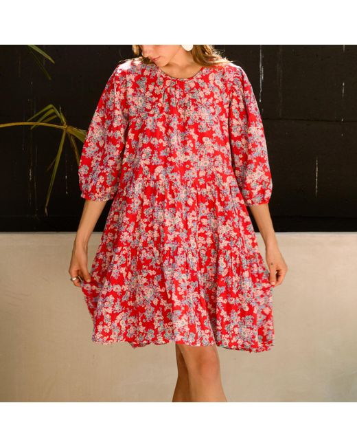Em & Shi Pink Colour Me Love Tiered Dress