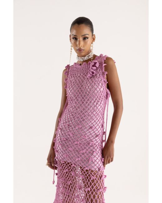 Andreeva Pink Sofia Handmade Knit Dress