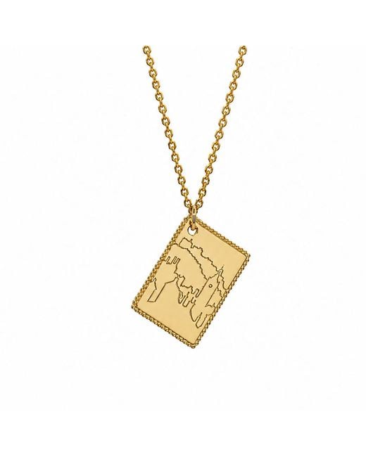 Janus Edinburgh Metallic 18K Vermeil 'From Edinburgh With Love' Postcard Necklace