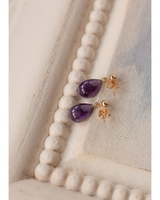 Katy Faye Purple February Amethyst Earrings