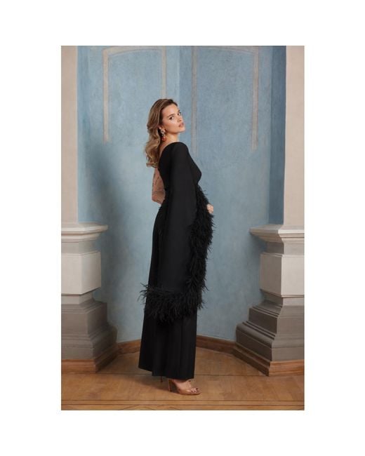 Nomi Fame Black Nymph One Sleeve Asymmetric Neckline Jumpsuit